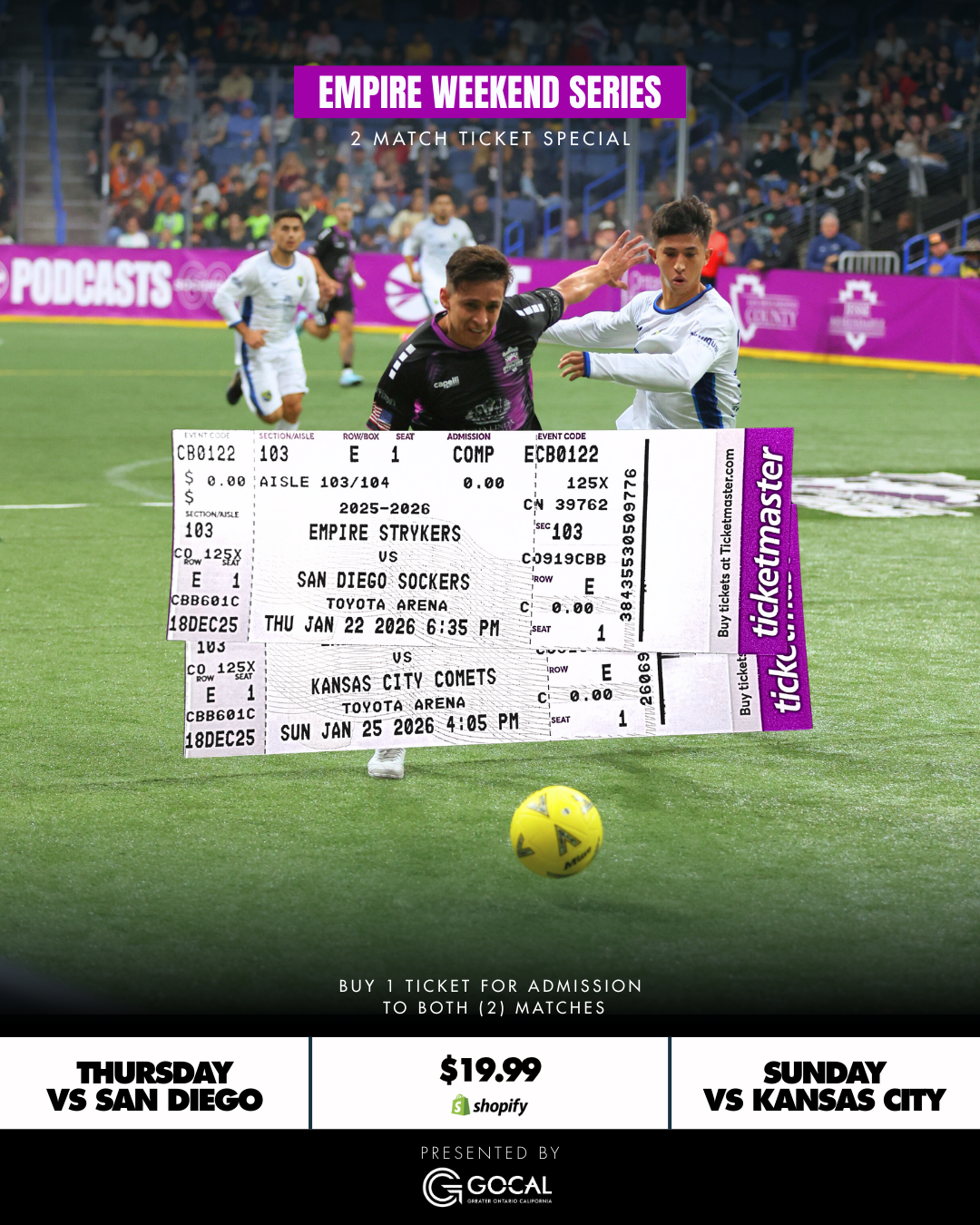 Empire Weekend Series Ticket Special